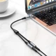Кабель HOCO 2-in-1 3.5 headset audio adapter Cable UPA21 (male to 2female) |0.25M| черный - изображение 8