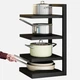 Кухонна полиця для зберігання каструль, 3 рівня Kitchen shelf for storing pots / Полиця на кухню для посуду - зображення 3