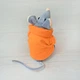 М'яка іграшка Kidsqo Мишеня Сніффі 15cм сірий з помаранчевим (KD175) - зображення 3