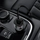 Автомобільний зарядний пристрій HOCO Z42 Light road dual port digital display PD20W+QC3.0 car charger Black - зображення 7