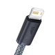 Кабель Baseus для iPhone 14 13 12 11 - USB - Lightning 1m (CALD000416) серый - изображение 4