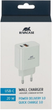 Зарядний пристрій для телефону Rivacase 20W USB-A/USB Type-C Quick Charge 3.0 White (PS4102W00WHITE) - зображення 2