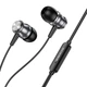 Наушники BOROFONE Platinum metal universal earphones with microphone BM75 |1.2m, Hi-Fi| серые - изображение 4