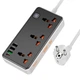 Подовжувач мережевий HOCO Storm 3-position socket AC8A |3USB/1Type-C, PD/QC, 3A/30W| - зображення 1