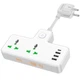 Удлинитель HOCO Voyage 2-position expansion socket AC11A |3USB/Type-C, 10A| - изображение 3