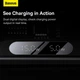 Зарядка Qi Baseus Digital LED Display 2in1 Wireless Charger Universal version |20W| Колір Black - зображення 10
