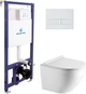 Инсталляция KOLLER POOL Dune 1200SL + панель смыва Neon White + подвесной унитаз Round Smart с сиденьем Soft Close дюропласт - изображение 1