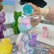 Флюїдне ведмежа Punk Fluid Bear Bearbrick з фарбами 3 шт набір для творчості зроби сам DIY ведмедик розмальовка 23 см на подарунок - зображення 11