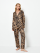 Піжама (сорочка + штани) Aruelle Shani pajama long S Коричнева (5905616149295) - зображення 3