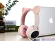 Дитячі Bluetooth навушники з вушками котика Hoco W27 (Сіро-рожеві) - изображение 6