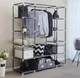 Складной тканевый шкаф для одежды HCX Storage Wardrobe 68150 с металлическим каркасом Серый - изображение 3