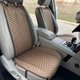 Накидки на сидіння з алькантари Lux Коричневі стільники з коричневим рядком Преміум Повний комплект - изображение 4