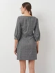 Сукня коротка осіння жіноча H&M 0916725_ч.б.клетка 34 Чорна з білим (KAY2000001239544) - зображення 3