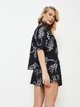 Piżama (koszula + spodenki) Aruelle Tamisha pajama short S Czarna (5905616149356) - obraz 2