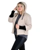 Fashions • Куртка женская с довязом на рукавах "Dream" Fashions 60 бежевый (№3508-мк) - изображение 6