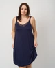Fashions • Нічна сорочка Marie Fashions 5XL темно-синій (70134-ні) - зображення 1