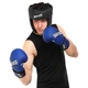 Перчатки для бокса боксерские перчатки Hard Touch Gloves 4432 Blue-White 14 унций - изображение 7