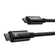 Кабель Baseus USB Type-C to USB Type-C Tungsten Gold Power Delivery 240Вт 1м Black (CAWJ040001) - изображение 2