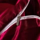 Шелковистый комплект белья Двуспальный 180х210 с простыней на резинке наволочка 2х50х70 Бордовый (Р7-fabric-at-010-5) - изображение 6