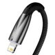 Кабель Baseus Glimmer Series Fast Charging USB-A to Lightning 2m Black (CADH000301) - зображення 3