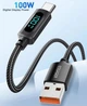 Кабель ESSAGER Enjoy LED Digital Display USB Charging Cable 7 A USB A to Type C 1 м Black (EXCT-XY01-P) - изображение 2