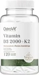 Вітамін Д3 для спорту OstroVit Vitamin D3 2000 K2 120 капсул вітаміни та мінерали - зображення 1