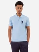 Поло длинное мужское U.S. Polo Assn 113044-8800A(SURF BLUE HEATHER) M Голубое (786660404036) - изображение 1