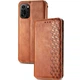 Протиударний шкіряний чохол книжка GETMAN Cubic (PU) для Xiaomi Redmi K40 / K40 Pro / K40 Pro+ / Poco F3 / Mi 11i Коричневий - зображення 2