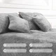 Покрывало ТЕП Velour (Велюр) 180х240 Светло-серое Ромб круглый - изображение 6
