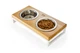 Миски та контейнери Harley and Cho Lunch Bar Natural Wood + White Миски на підставці M (3300018) - зображення 1