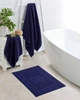 Набор турецких махровых однотонных полотенец Zeron 50х90+70х140+50х70 Dark Blue плотность 500 г/м2 - изображение 2