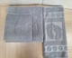 Набор турецких махровых однотонных полотенец Zeron 50х90+70х140+50х70 Light Gray плотность 500 г/м2 - изображение 1