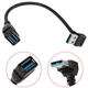 Кабель адаптер кутовий USB 3.0 M/F 90 градусів Alitek Вгору UP, 23 см (48684) - зображення 3