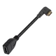 Кабель кутовий адаптер Mini HDMI - HDMI (M/F) Full HD, 16 см (Right) (48692) - зображення 2