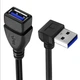 Кабель перехідник кутовий USB 3.0 - USB 3.0 (штекер/роз'єм) Down Вниз, 23см (486850) - зображення 2