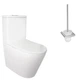 Напольный унитаз с Бачком Qtap Stork Rimless 640х360х835 мм и сиденьем Slim Duroplast + ПОДАРОК Ершик подвесной - изображение 1