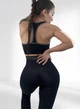 Костюм для фітнесу жіночий LILAFIT комплект лосіни пуш ап та топ чорний у рубчик M (LFS000060) - зображення 2