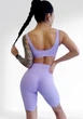 Костюм для фитнеса женский LILAFIT комплект шорты и топ лиловый M (LFT000022) - изображение 2