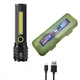Ліхтар C71-P50+COB, ЗУ mircoUSB, вбудований акумулятор, zoom, Box - изображение 2