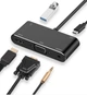 Адаптер 4K USB Type-C 3.1 -> HDMI/VGA/ТВ/USB 3.0/USB-C/OTG/3.5мм джек конвертер 5Gbps (672907249) Чорний - зображення 1