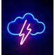 Неоновый светильник Neon Lights "Молния" Ночник декоративный настенный LED лампа (USB, 3хАА) Разноцветный - изображение 1