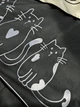 Комплект постельного белья Mensal Cats с вышивкой полуторний 150х215 серый - изображение 4