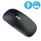 Беспроводная компьютерная мышь OLOPKY Bluetooth + 2.4G с индикатором заряда, черная (79394727) - изображение 1