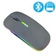 Бездротова комп'ютерна миша OLOPKY Bluetooth + 2.4G з індикатором заряду, темно-сіра (79394793) - зображення 1