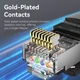 Патч-корд RJ45-RJ45 Vention Ethernet CAT8 SFTP 40Gbps 2000MHz Copper PVC Round 3m Black (IKKBI) - изображение 7