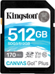 Kingston SDXC 512GB Canvas Go! Plus Class 10 UHS-I U3 V30 (SDG3/512GB) - изображение 1