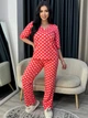 Пижама (футболка + штаны) женская AVRORA АN 485121 46-48 Красная (ROZ6501009362) - изображение 1