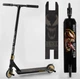 Трюковый самокат Best Scooter Simbiote 71383 Черный / Золотой с усиленной рамой и 2 пегами - изображение 1
