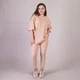 Костюм женский футболка с леггинсами рубчик Tina TN3-2134 44-48 кремовый - изображение 1
