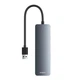 USB-хаб Baseus UltraJoy Series 4in1 USB-A to USB 3.0 15cm Gray (B0005280B811-00) - зображення 2